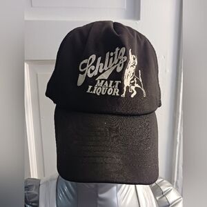 Rare Mohrs Schlitz Malt Liquor Bull Trucker Cap, Black 70s-80s One Size, Fair